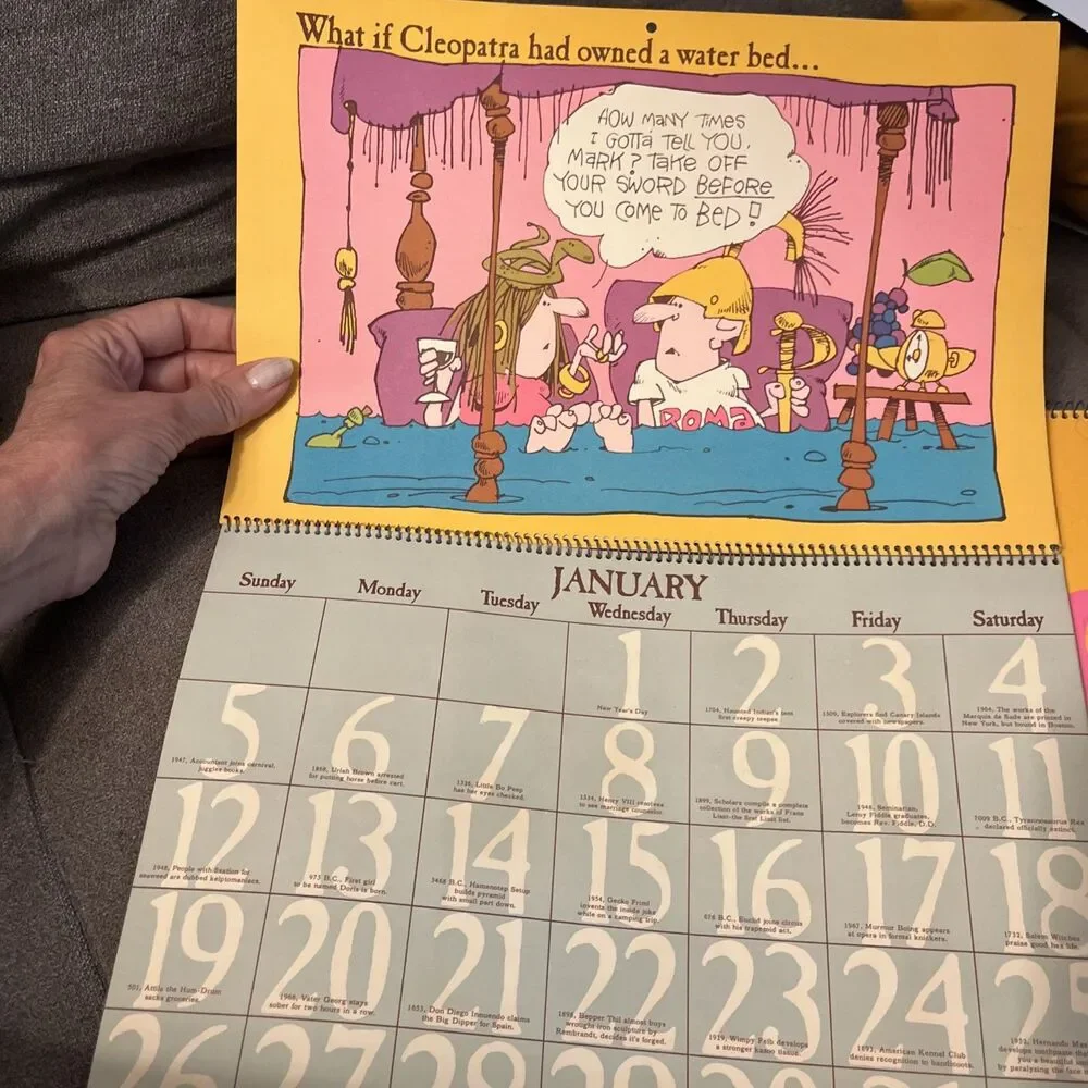 Vintage Hallmark Calendar 1975 WHAT IF Modern Day Miracles Changed History Rare!